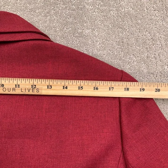 Le Suit Skirt Set Womens 18W Red Monochromatic Layered Professional Church 2pc - Picture 7 of 15